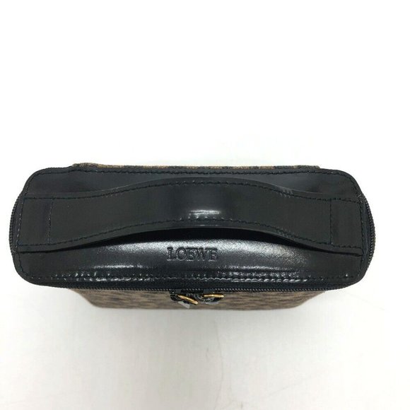 LOEWE Leopard Mini/Cosmetics Pouch Bag Vanity bag Leather Brown/GoldHardware - Picture 6 of 16